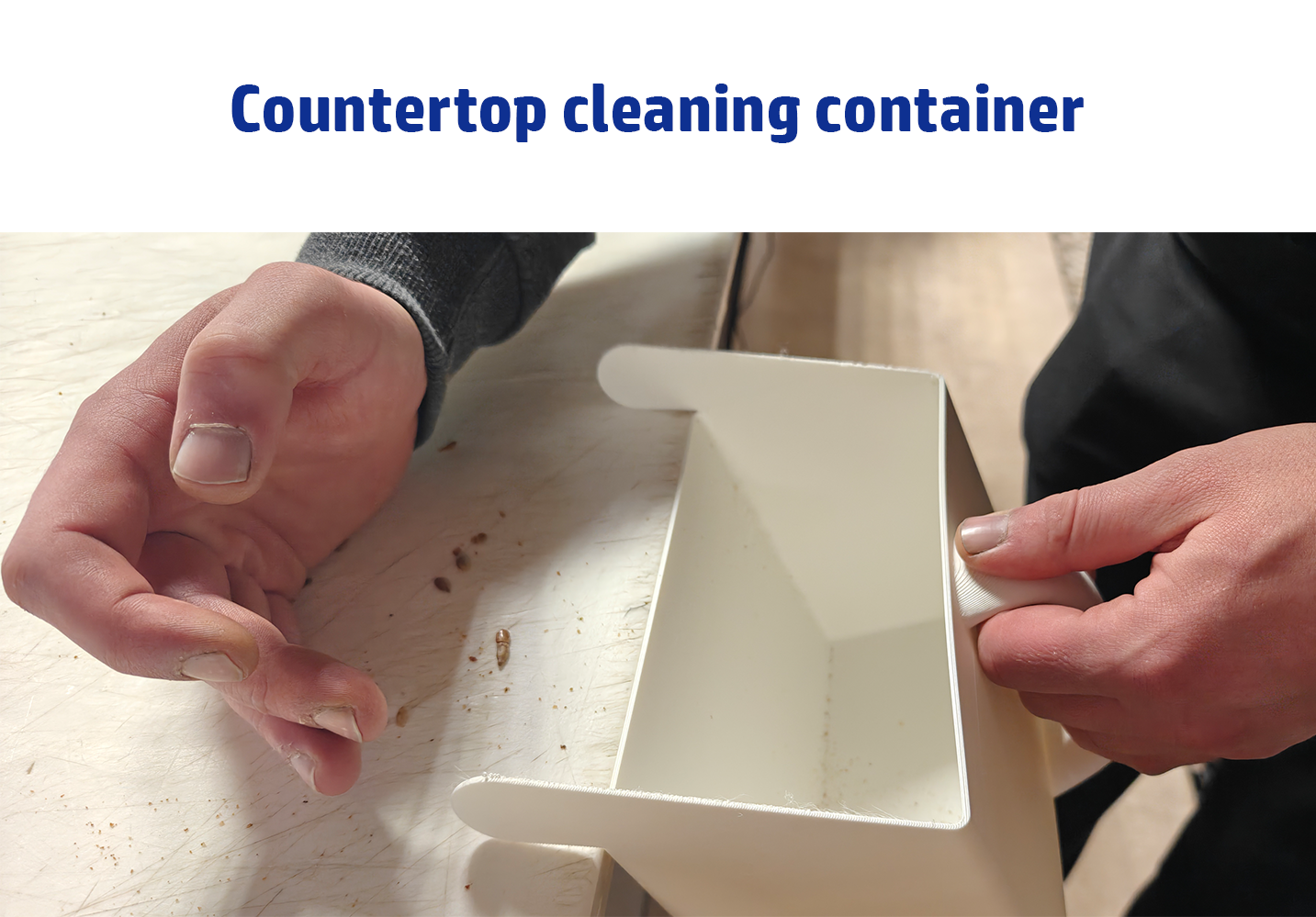 Countertop cleaning container